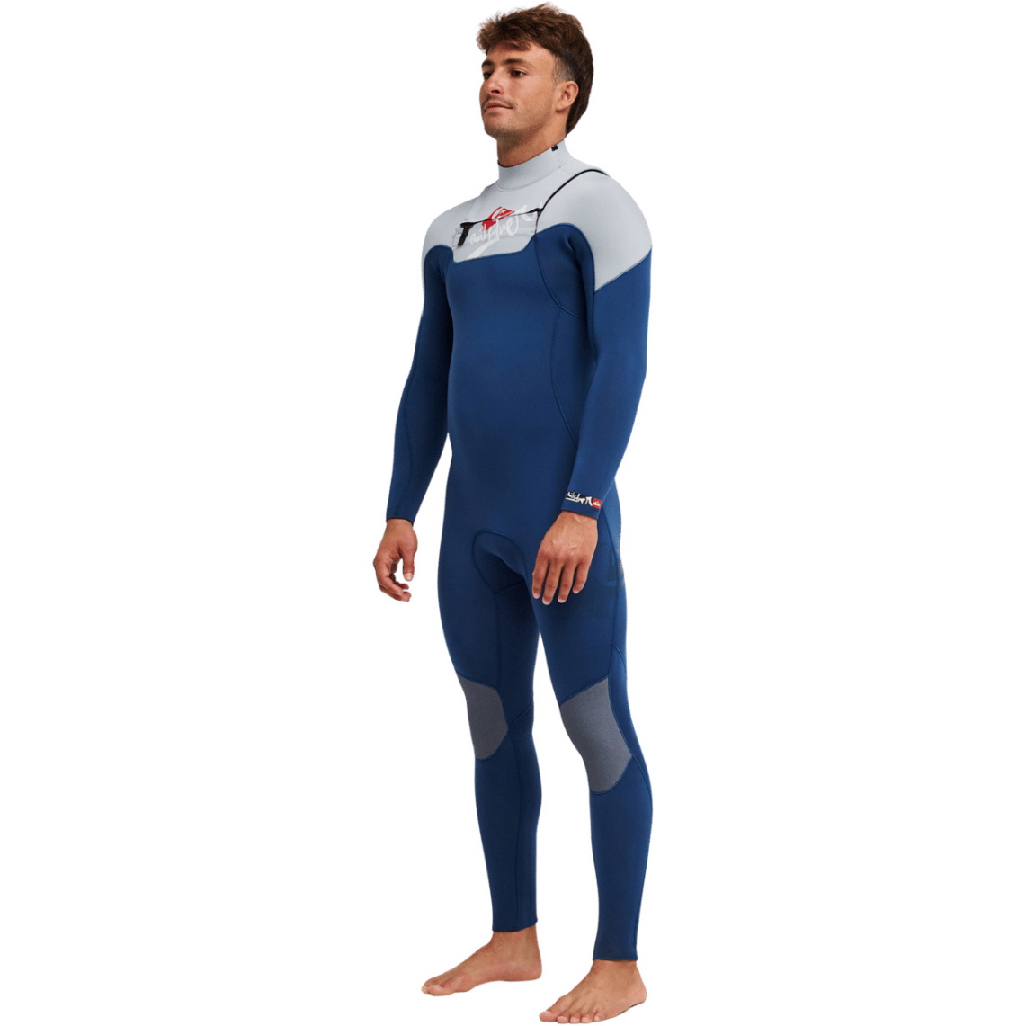 2026 Quiksilver Mens Young Guns 4/3mm Chest Zip Wetsuit EQYW103248 - Dark Denim